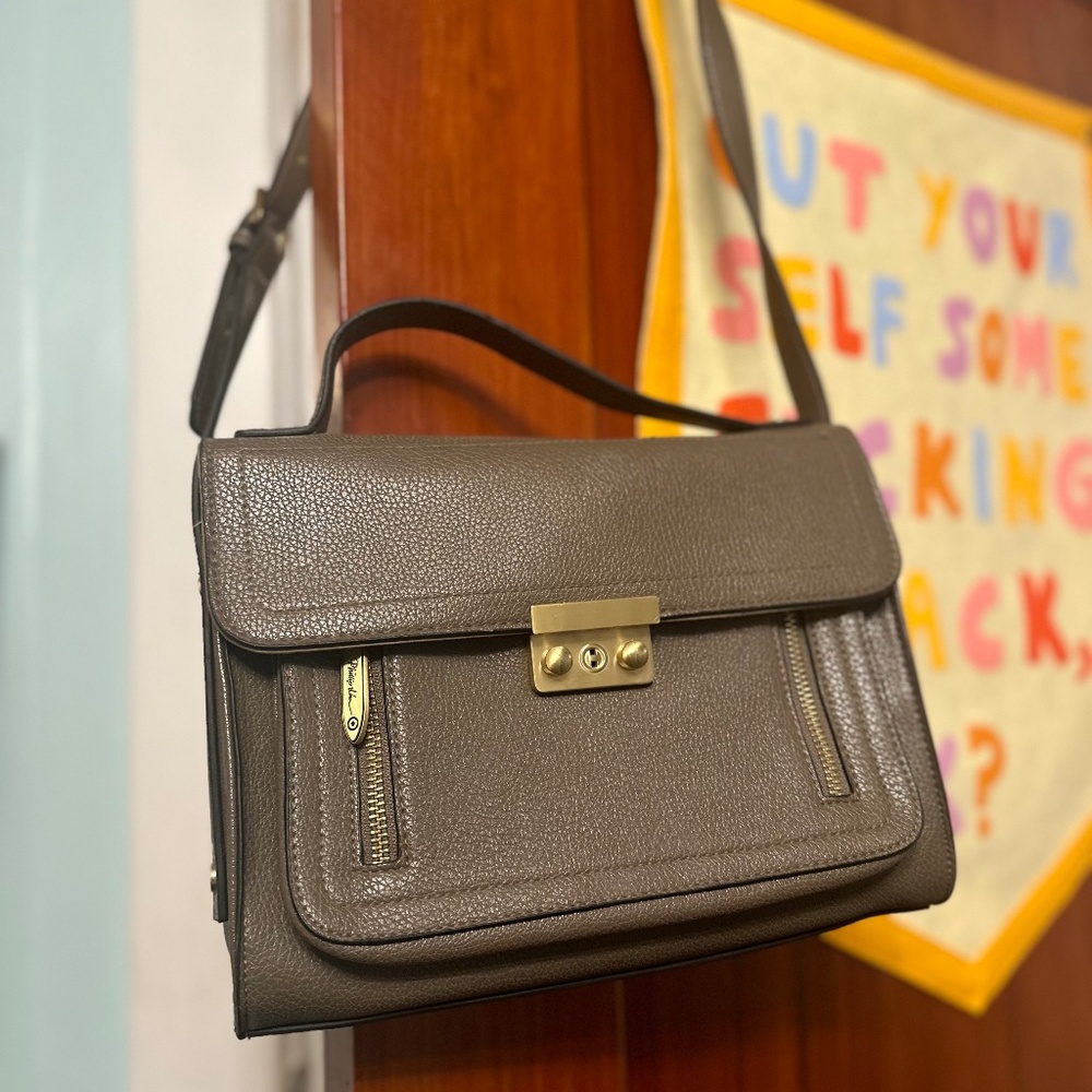 Philip Lim 3.1 Target Crossbody Grey Taupe Purse